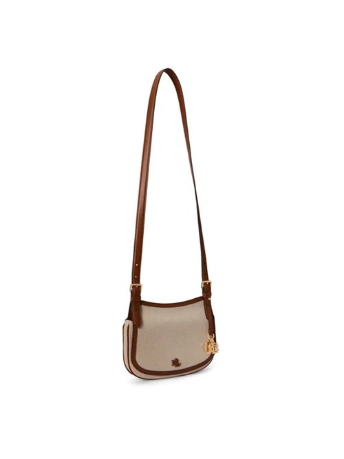 MARCY CRSBDY-CROSSBODY-MEDIUM LAUREN RALPH LAUREN | 431P10512001NTRL/BUFF CANVAS/LAUREN TAN